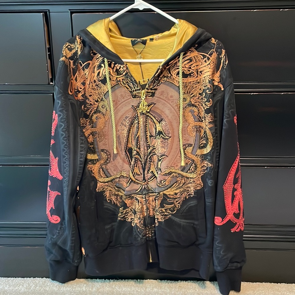 Mens medium Christian Audigier hoody